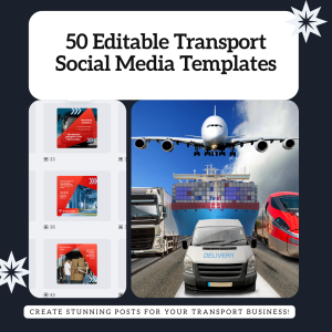Instagram Post 50 Editable Transport Social Media Templates